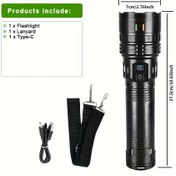 Resim S-800 Büyük Süper Parlak El Feneri Ultra Uzun Pil Ömrü Taşınabilir Çok Fonksiyonlu Acil Durum İş Işığı Uzun Menzilli Prob Işığı, Gece Seyahati Balıkçılık Patrul İş Gereksinimleri İçin Uygun 