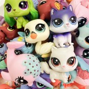 Resim 3'lü Paket LPS DOGS Rastgele Karışım 5cm Karikatür Hayvan Figürleri, Renkli Plastik Koleksiyon Oyuncakları, Kedi Köpek Tavşan El Sanatları, Sergileme İçin Yenilikçi Figürler 