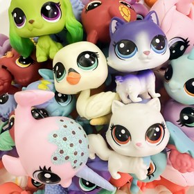 Resim 3'lü Paket LPS DOGS Rastgele Karışım 5cm Karikatür Hayvan Figürleri, Renkli Plastik Koleksiyon Oyuncakları, Kedi Köpek Tavşan El Sanatları, Sergileme İçin Yenilikçi Figürler 