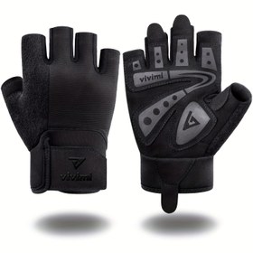 Resim 1 Çift Çok Yönlü Fitness Eldiveni - Siyah, Polyester Karışımı, Örgü Kumaş, Ayarlanabilir Toka Kapanışı, Ağırlık Kaldırma İçin Ekstra Tutuş, Eğitim, Asma, Çekme - Kapalı ve Açık Spor Salonu Egzersizleri İçin Mükemmel, Spor Eldivenleri|Ayarlanabilir Kapanış|Örgü Dokusu 