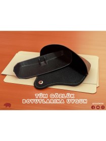 Resim Tearnow Araç Içi Gözlük Tutucu Deri Kılıf - Siyah 