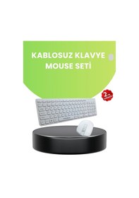 Resim Mey İthalat Ergonomik Kablosuz Klavye Mouse Takımı - Tam Boy, Sessiz Ve Güvenilir 