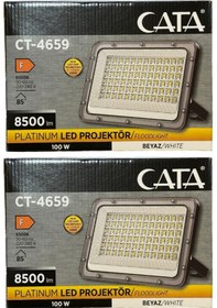 Resim Cata Ct-4659 100w 6500k Beyaz Işık Led Projektör 2 Adet 