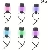 Resim Willowhaven 6 Adet Renkli Güneş Enerjili Havuz Aydınlatması Yerüstü Metal Havuzlar İçin Otomatik Açma Kapama 