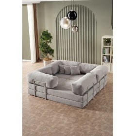 Resim Legom Lucas Aktivite Koltuğu Yatak Olabilen Çok Amaçlı Kanepe L Koltuk Gri 