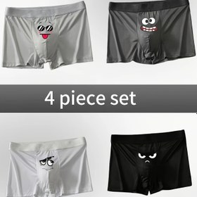 Resim 4 Parça Erkek Spor Boxer Külot Seti - Nefes Alabilen, Hızlı Kuruyan, Esnek Bel Bandı, Nem Emici, Yumuşak ve Hafif İç Çamaşırı – Spor ve Günlük Kullanım 