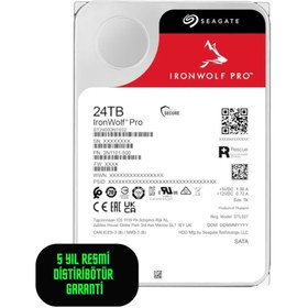 Resim Seagate IronWolf Pro ST24000NT002 SATA 3.0 7200 RPM 3.5'' 24 TB Harddisk (5 YIL GARANTILI) 