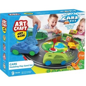 Resim Art Sand Arabalar Kum Seti 600 Gr. - Oyun Kumu Seti - Kinetik Kum Seti - Natural Kum - Doğal Kum Renkli 