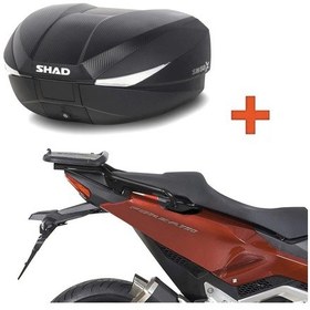 Resim Shad X-adv / Forza 750 2021-2025 Sh58x Genişleyebilir Topcase Ve Bağlantı Demiri Seti Siyah 