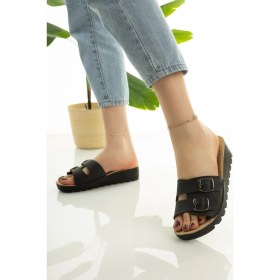 Resim Moda Fırsat Kadın Dolgu Topuk Terlik Şık Rahat Deniz Plaj Çeyiz Bohça Terliği 