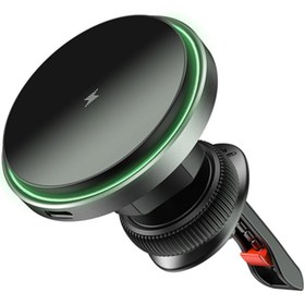 Resim Boğazören Kablosuz Mıknatıslı Araç araba içi telefon tutacağı tutucu(akıllı tanıma+Hızlı şarj+süper manyetik) 