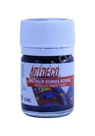 Resim Artdeco Metalik Kumaş Boyası 218 Siyah 
