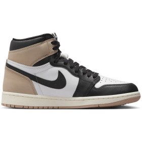 Resim Nike Air Jordan 1 MİD Retro Unisex Sneaker Hakiki Deri Bilekli Spor Ayakkabı Siyah Beyaz 