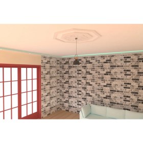 Resim Motifpiyer Tavan Lamba Göbeği 53-Sekizgen-Dış Çıtalı 