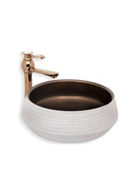 Resim Lena - Tezgah Üstü Porselen Lavabo - E-7014b- Beyaz 