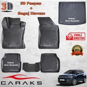 Resim Jeep Compass 3D Havuzlu Paspas+Bagaj Havuzu 2017 Sonrası N11.8727 