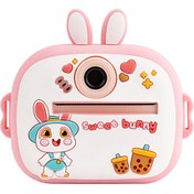 Resim 4Berry Q7 Dinazor Pembe Taşınabilir Fotoğraf Yazıcı ve Kamera 
