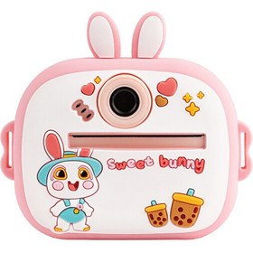 Resim 4Berry Q7 Dinazor Pembe Taşınabilir Fotoğraf Yazıcı ve Kamera 