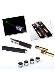 Resim Bifirsat Yeşil Lazer Pointer 100 Mw 10km Etkili (5 Başlıklı) 
