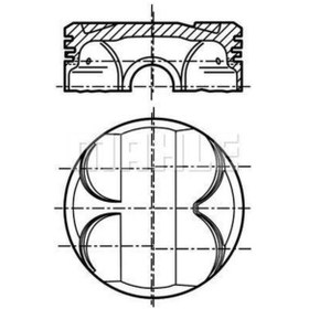 Resim MAHLE 081PI00101002 Piston 84.00 Mm (+ 0.50) BMW E46 316I 318I E81 E87 116I 1.6 2.0 00- N45b16 N42b18 N46b16 (WH161452) 