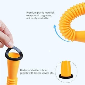 Resim Shkalacar Benzin bidonu boşaltıcı, sızdırmaz yedek set, benzin bidonu için matkaplı, tank manşonları, 1/2/5/10 galonluk çoğu benzin bidonu için uygundur (2 set, sarı) 