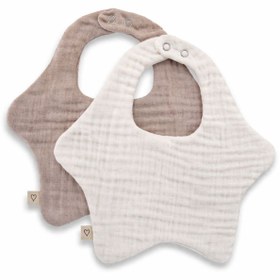 Resim lalin Bebek Önlüğü 8 Katlı Yıldız Desen 2'li Set 
