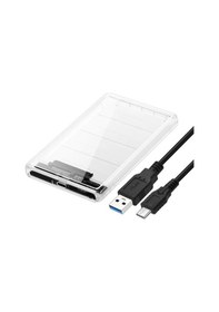 Resim Type-C USB 3.1 2.5" Sata Şeffaf Hard Disk Kutusu 