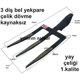 Resim Bel Çapa Kaynaksız Yekpare Belleme Bel Küreği Bahçe Belleme 3diş 
