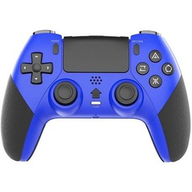 Resim T29-blue-ps4 Gamepad, Bluetooth Kablosuz Ve Kablolu Çift Motorlu, Dokunmatik Ekranlı 6 Eksenli Jiroskopu Desteklerps4 Kablosuz Oyun Kumandası 