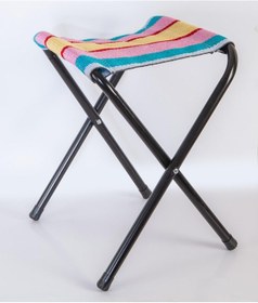 Resim Metal Katlanır Tabure Piknik Balıkçı Plaj Kamp Taburesi 1 Adet Siyah 