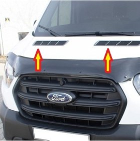 Resim ANDOTOAKSESUAR Ford Transit Krom Kaput Üstü Havalandırma 2 Parça 2013 Üzeri 