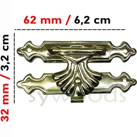 Resim sywoods Büyük tavla klips 3 adet No:4 kutu kapak kilit sarı 