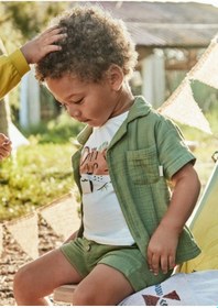 Resim Erkek Bebek Krem Gömlek 01111-092 Yeşil 