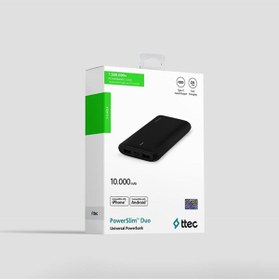 Resim Ttec Powerslim Duo 10000 mAh Hızlı Şarj Powerbank Siyah 
