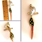 Resim Omeniv Vintage Stil Kuyruk Detaylı Tavus Kuşu Broş İğne 