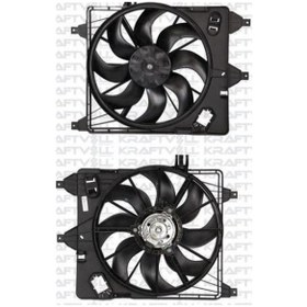 Resim Fan Motor + Pervane + Fan Şasesi Renault Clio Iı Thalia - 7701070294 - Kraftvoll 