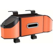 Resim Chuangyinshop Orange Katlanır Araç Kolçak Saklama Kutusu Yer Tasarruflu Araç İçi Aksesuarları 