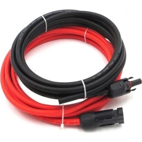 Resim Yakens Enerji Mc4 Soketli (4m+4m) 8 Metre 10MM Güneş Paneli Hazır Solar Kablo Siyah Kırmızı 