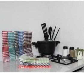 Resim 3lü 3 Adet Kareli Mutfak Havlusu Kurulama Bezi, 50 x 70, Çok Renkli, 3789202 