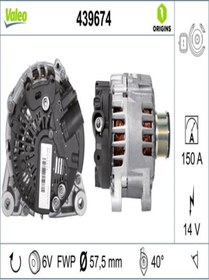 Resim Valeo 439674 Alternator 12 V 150a Citroen Berlingo 1.6 Hdi 08- C4 1.6 Hdi 04- Peugeot 308 1.6 (WA366472) 