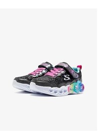 Resim Skechers Infinite Heart Lights - Fresh Love Kız Çocuk Siyah Işıklı Spor Ayakkabı Karışık Çok Renkli 
