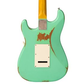 Resim Vintage V6 ICON Elektro Gitar - Distressed Ventura Green 