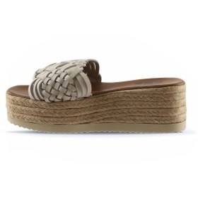 Resim Bueno Shoes Beyaz Deri Kadın Dolgu Topuklu Terlik 01wu6118 
