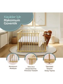 Resim Kukka Tekerlekli ve Padli 3 Kademe Oyun Parkı 80x100 cm - Standart / Standart 
