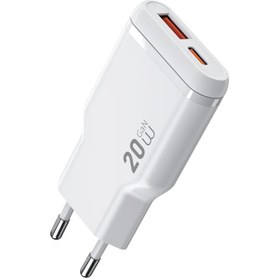 Resim Wiwu Wi-G032 Essen Slim Serisi GaN Tech PD Hızlı Şarj Özellikli Şarj Başlığı 20W - Beyaz 