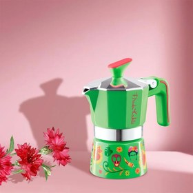Resim Pedrini Frida Kahlo Moka Pot, 3 Cup, Yeşil 