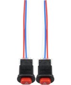 Resim Black-2pcs Motosiklet Çift Flaş Anahtarı Işık Anahtarı Düğmesi Flaş Uyarı Scooter Elektrikli Araç Modifiye Acil Durum Sinyal Lambası 