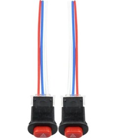 Resim Black-2pcs Motosiklet Çift Flaş Anahtarı Işık Anahtarı Düğmesi Flaş Uyarı Scooter Elektrikli Araç Modifiye Acil Durum Sinyal Lambası 
