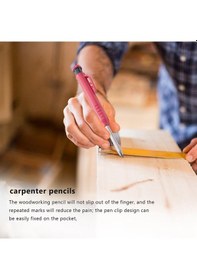 Resim Kalemtıraş Setli Marangoz Kurşun Kalemleri, Marangoz Kalemleri, Uzun Burunlu Derin Delikli Mekanik Kurşun Kalemler, Mimarlara Uygun 