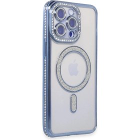 Resim 14 Kılıf Joke Simli Magneticsafe Kılıf - MAVI-(5796) 